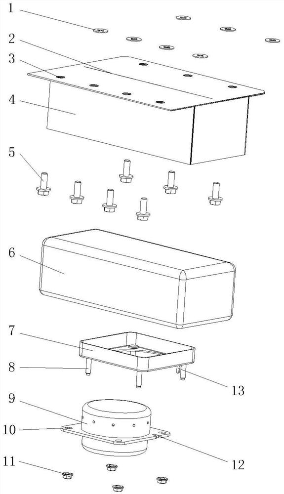 Miniaturized full-cloth copilot airbag box body