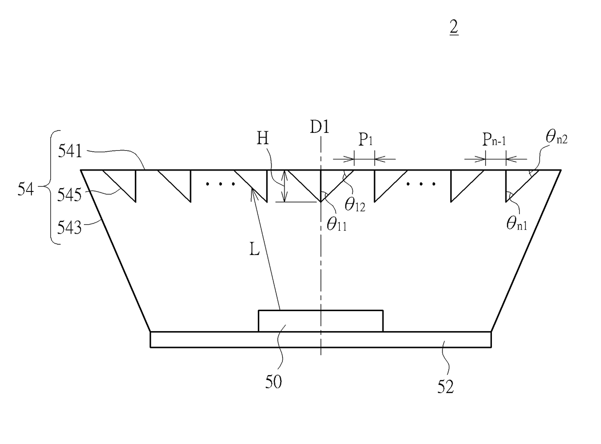 Illumination device having broad lighting distribution