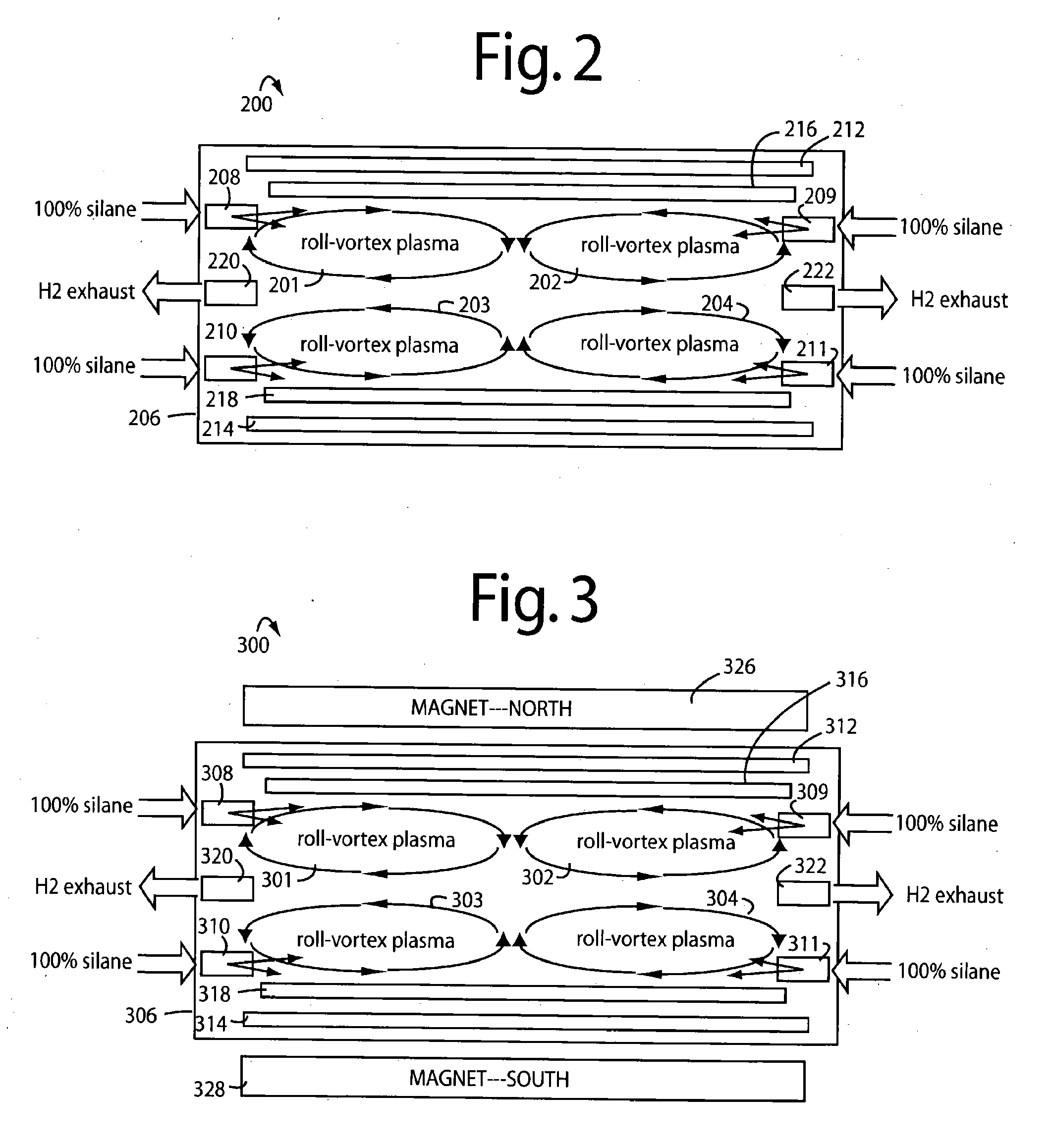 Roll-vortex plasma chemical vapor deposition system