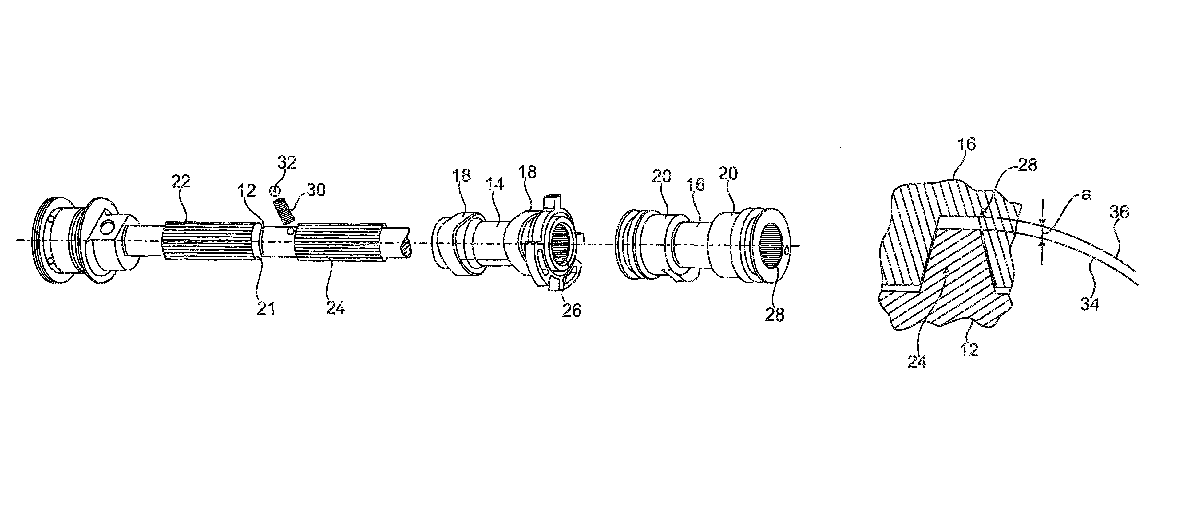 Assembled shaft element, particularly assembled camshaft for valve-controlled internal combustion engines