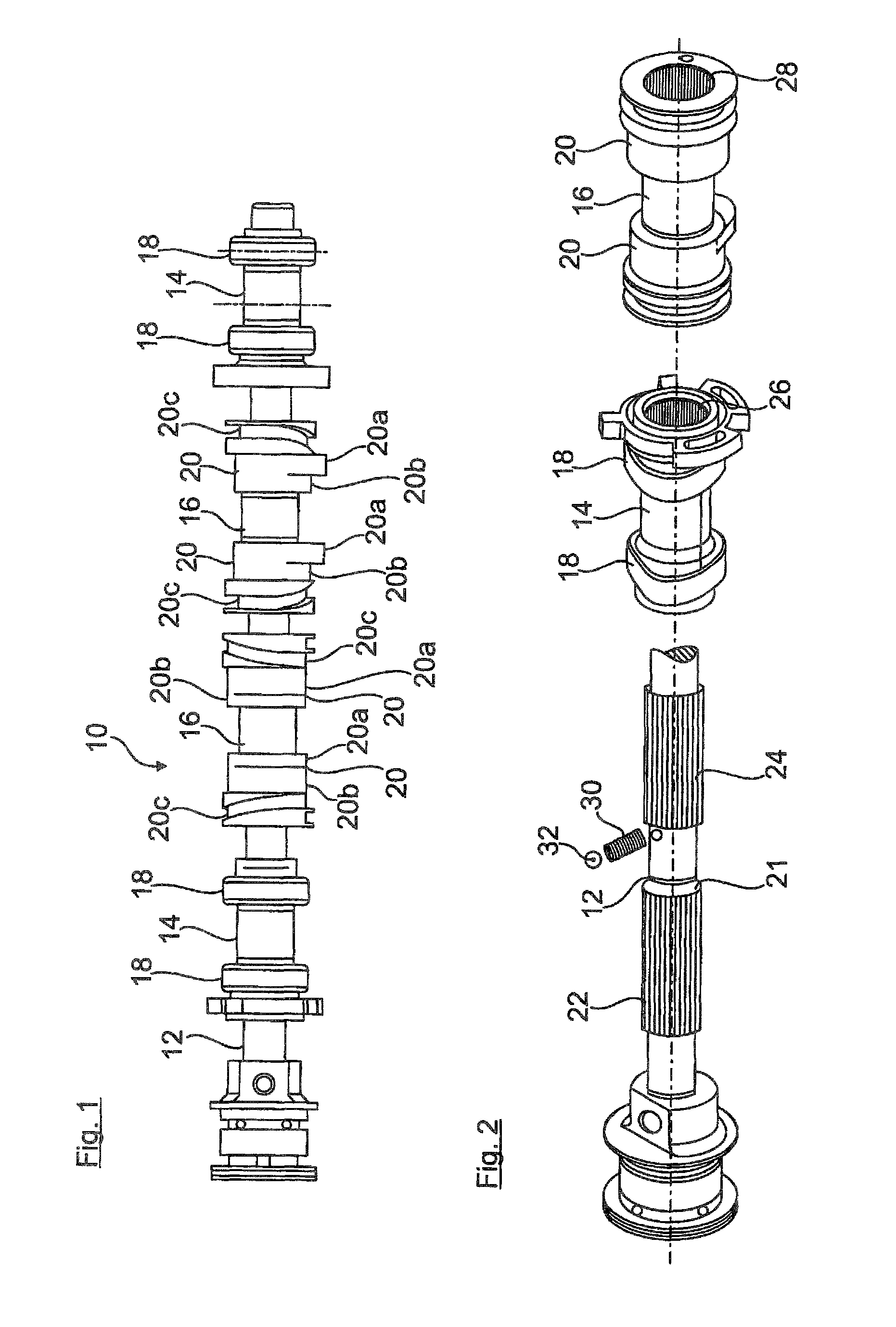 Assembled shaft element, particularly assembled camshaft for valve-controlled internal combustion engines