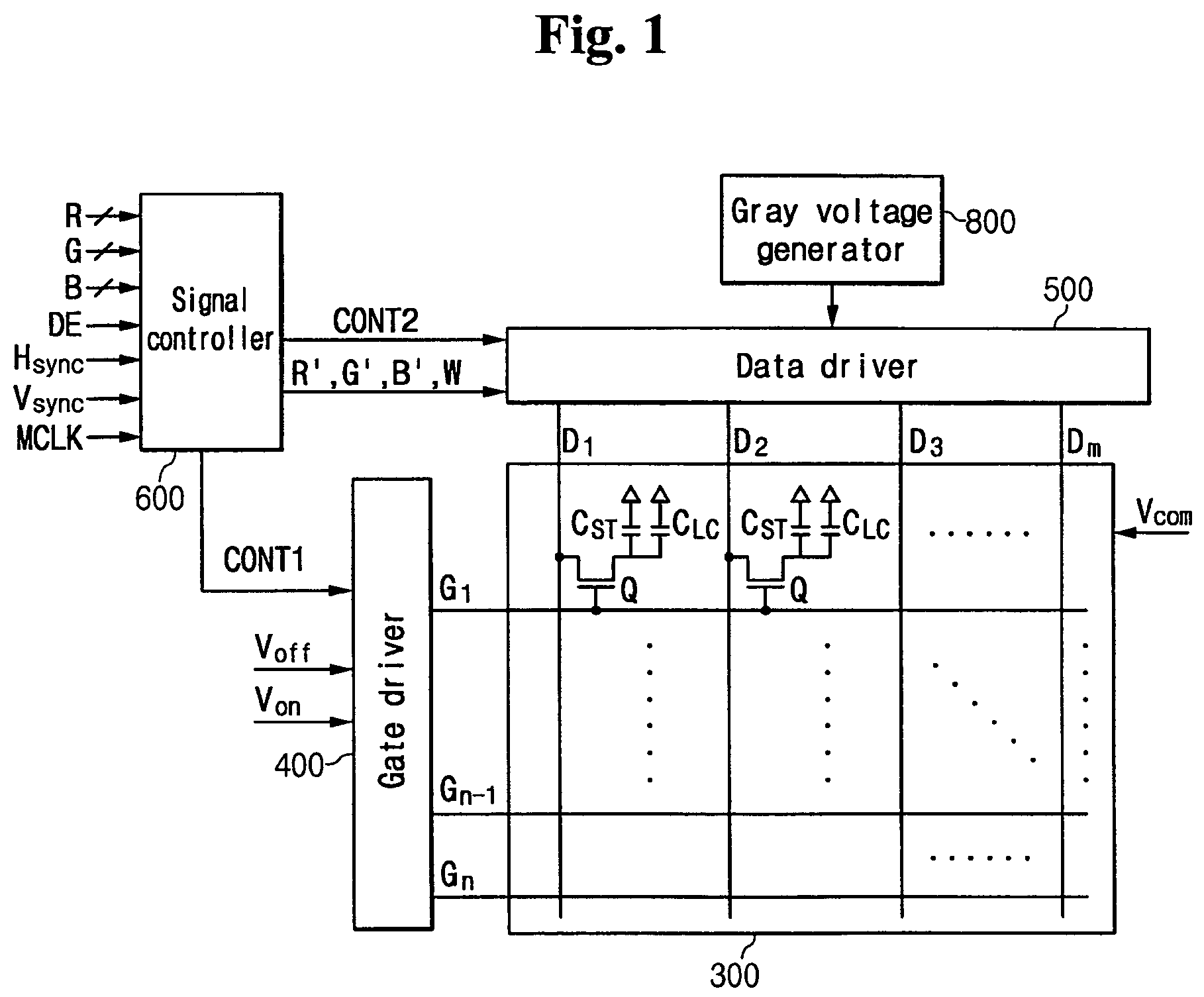 Liquid crystal display having particular sub-pixels