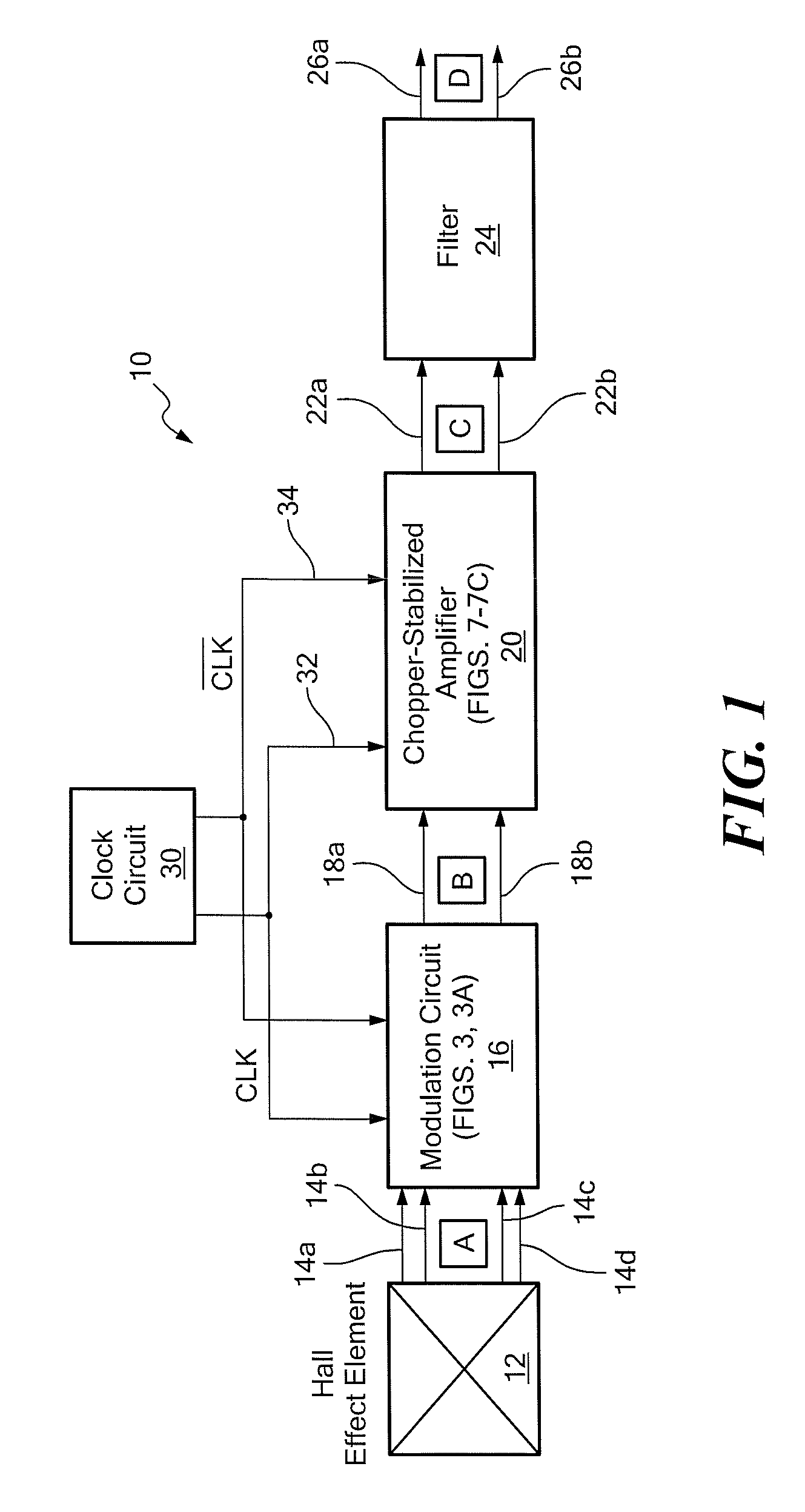 Chopper-stabilized amplifier and magnetic field sensor