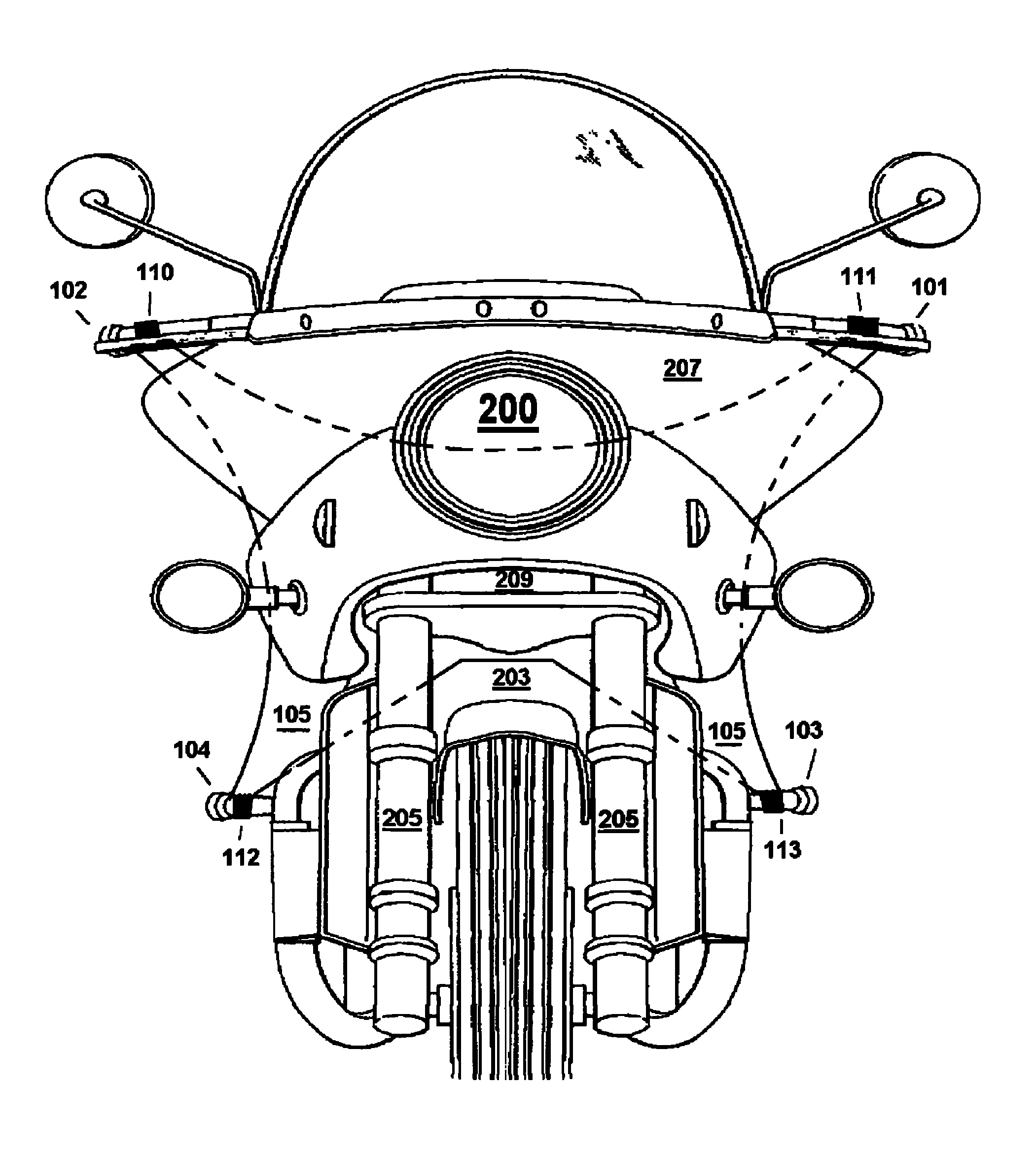 Motorcycle windbreaker