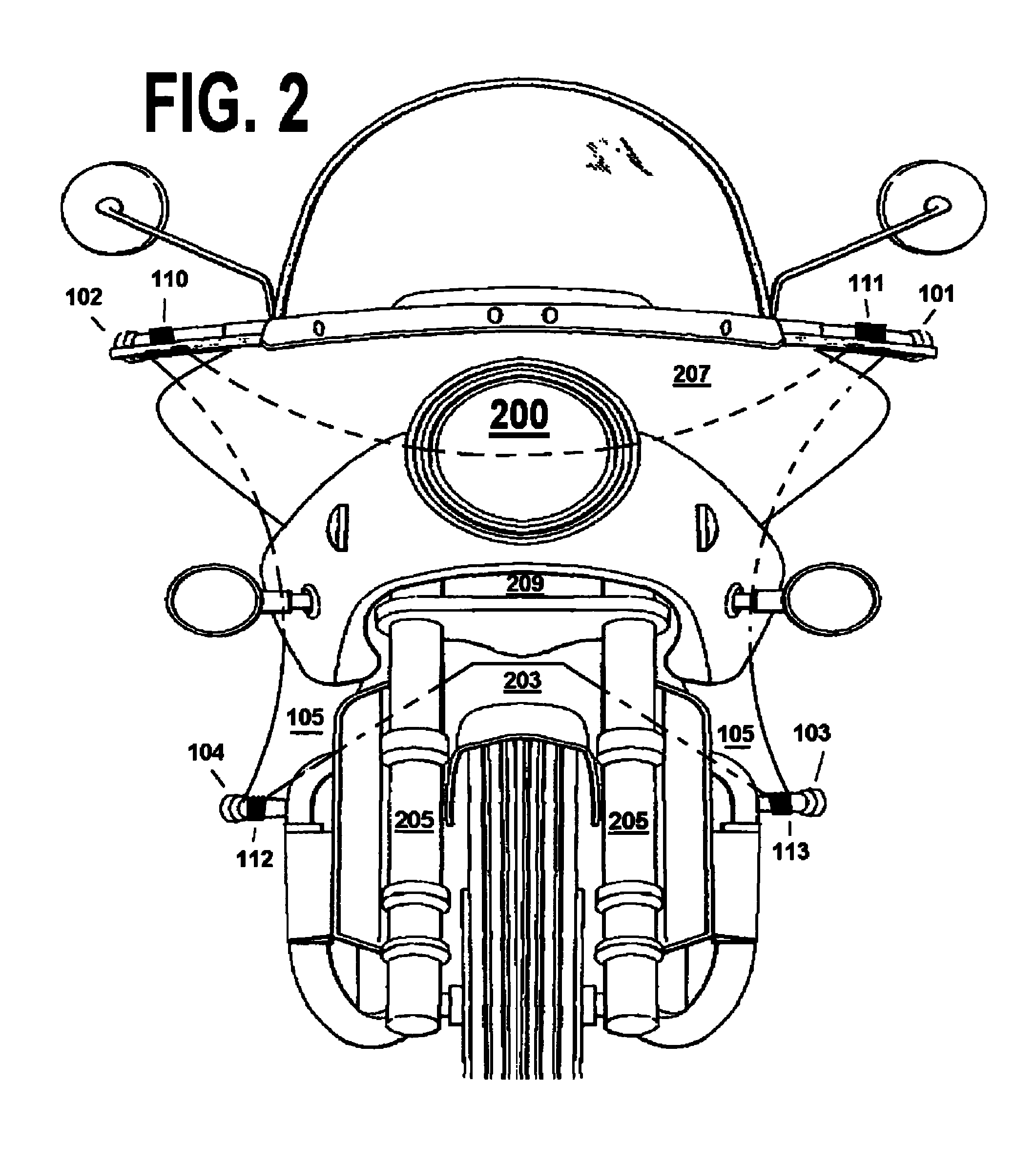 Motorcycle windbreaker