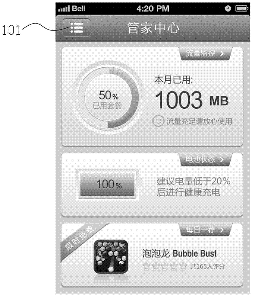 Interface display method and interface display device