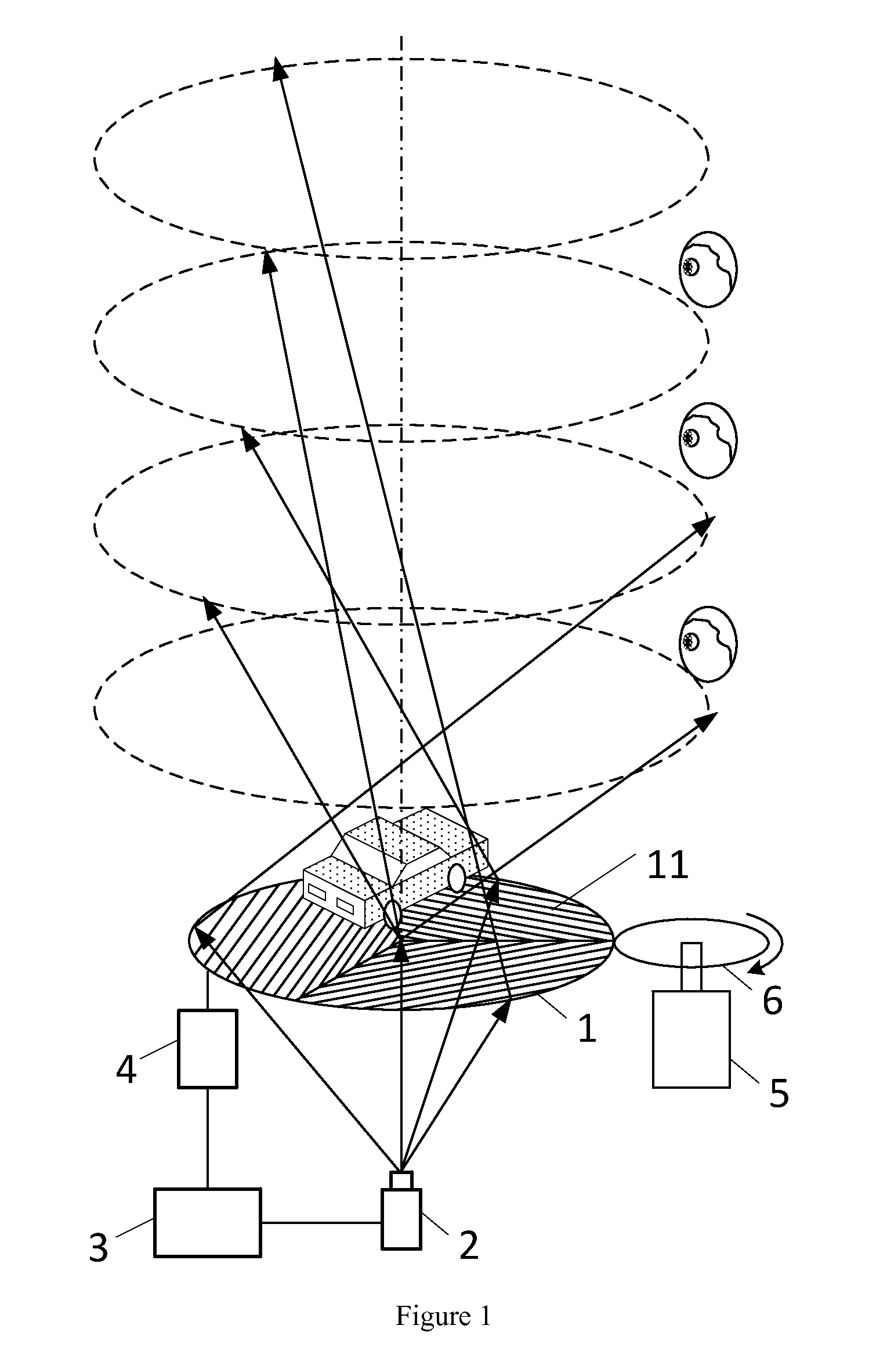 Combined-screen-based multi-pitching angle suspended panoramic space 3D display device