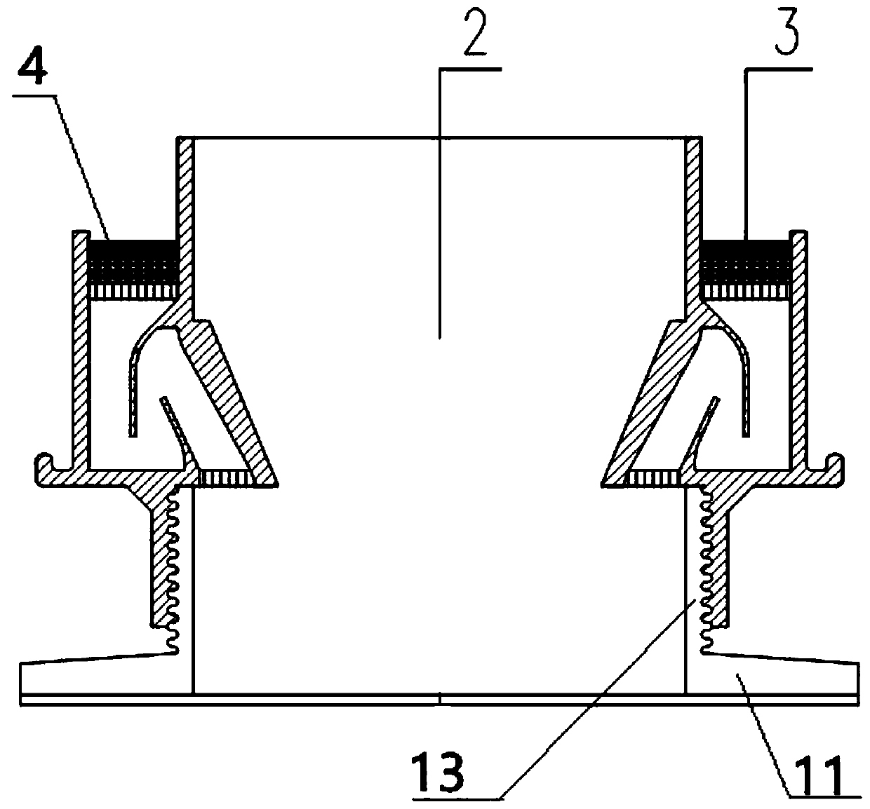 Drainage casing pipe capable of preventing odor and backflow