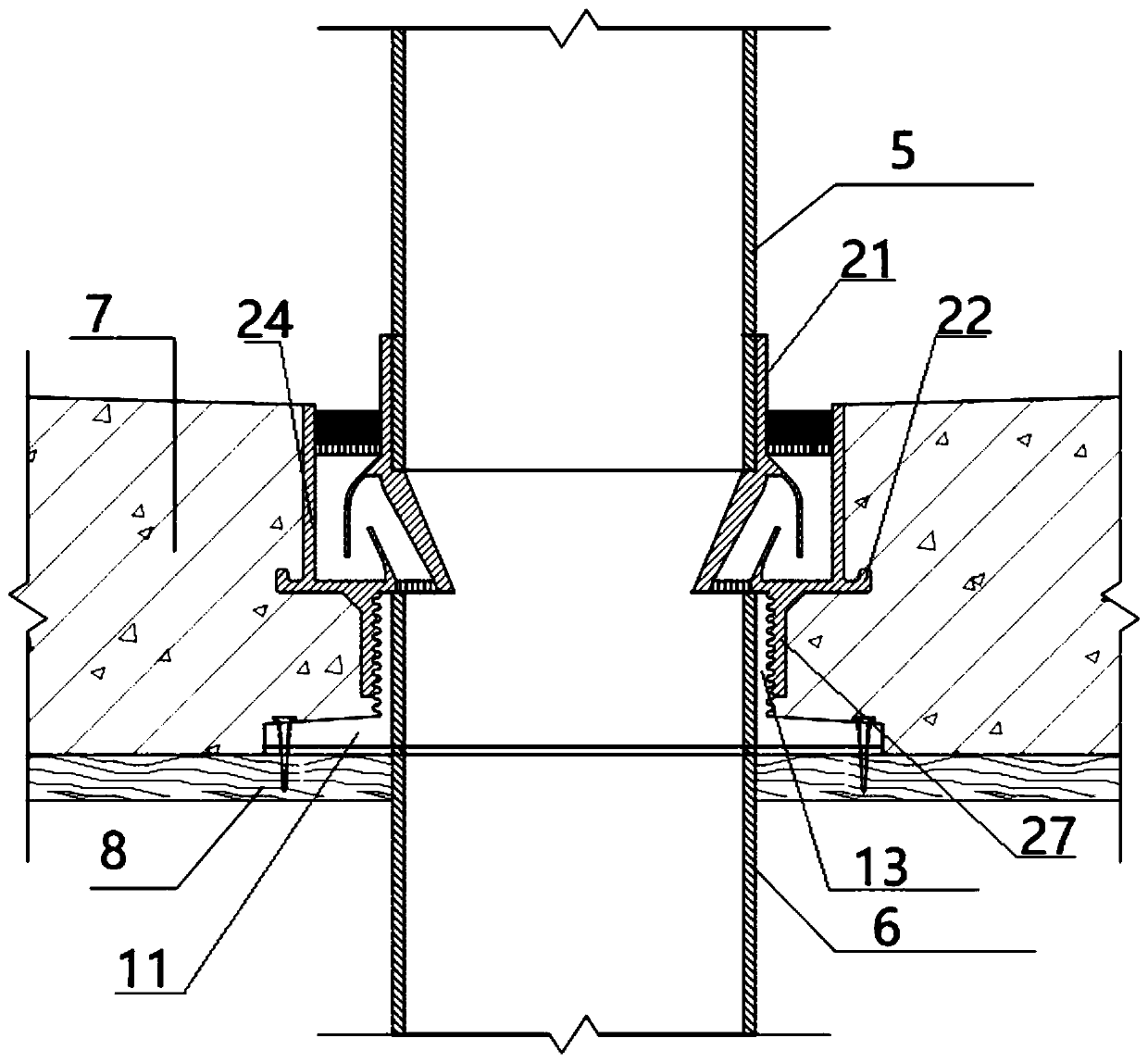 Drainage casing pipe capable of preventing odor and backflow