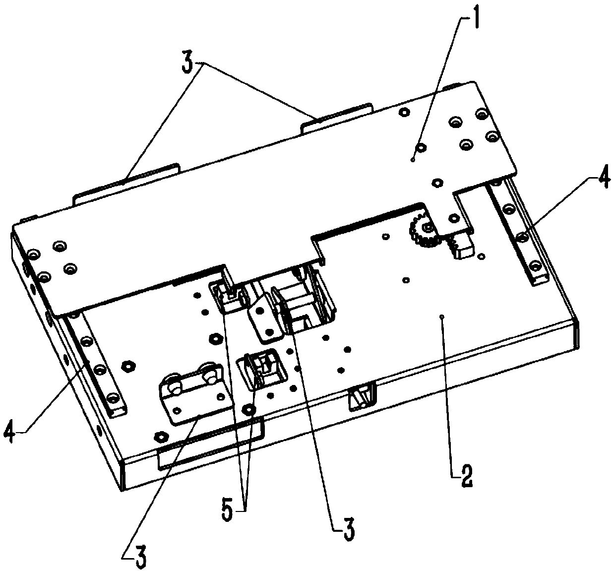 Electric gate mechanism for financial self-service equipment