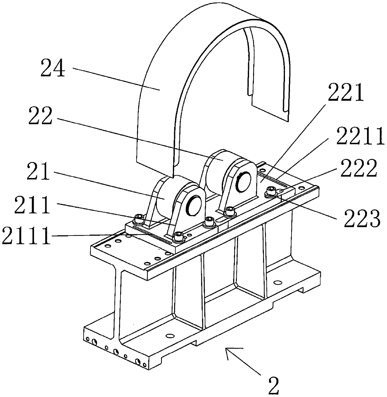 Running-in testing device of rail train gear box with shaft