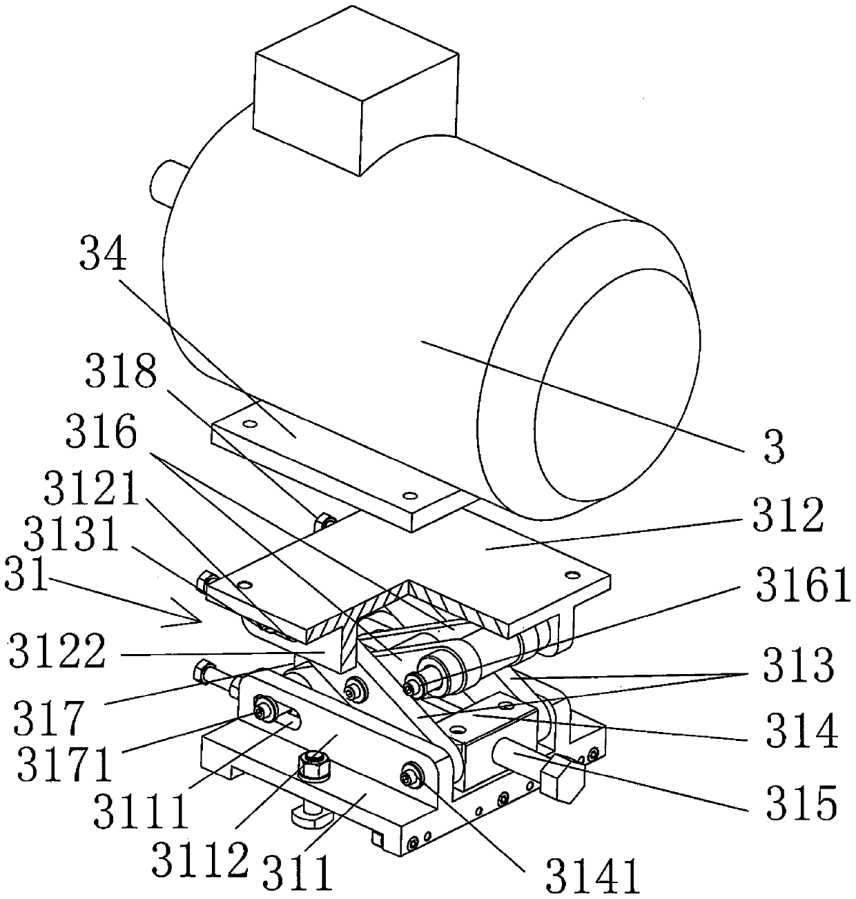 Running-in testing device of rail train gear box with shaft