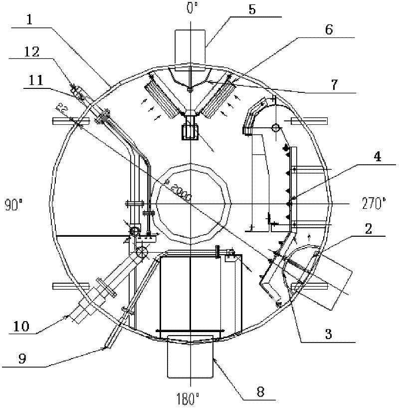 Steam and water separation device for steam dome