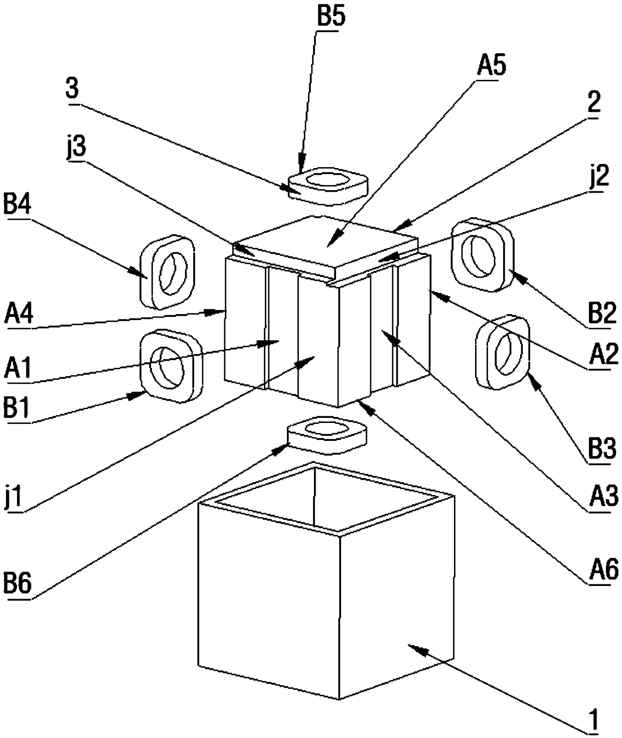 Recessed cavity three-mode resonant structure and filter comprising same