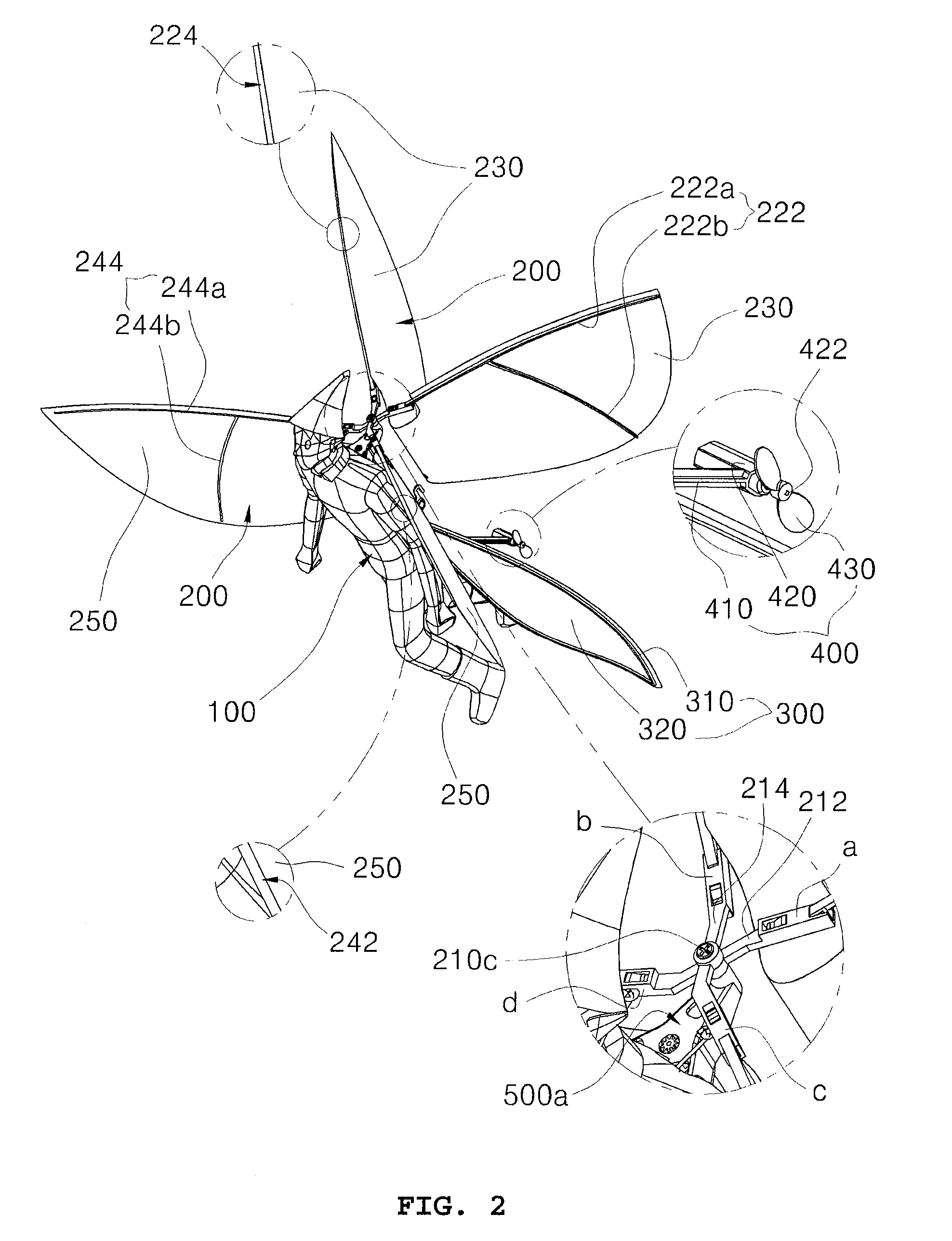 Remote-controlled fluttering object capable of flying forward in upright position