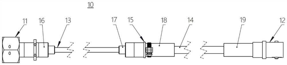 Armored cable, jig, assembling method of armored cable and sensor