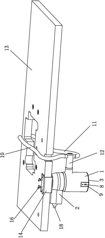 Electric dust suction device on sewing machine