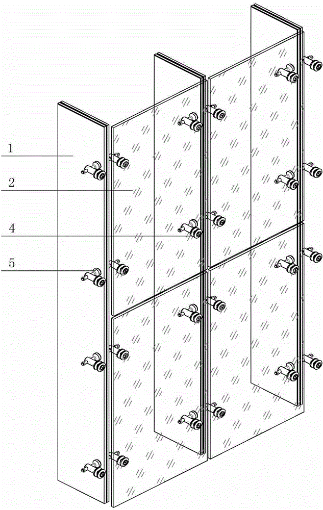 A glass connecting device