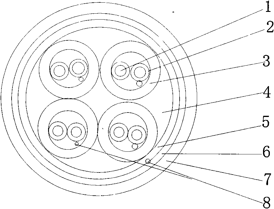 Cable for intrinsically safe explosion-proof ship