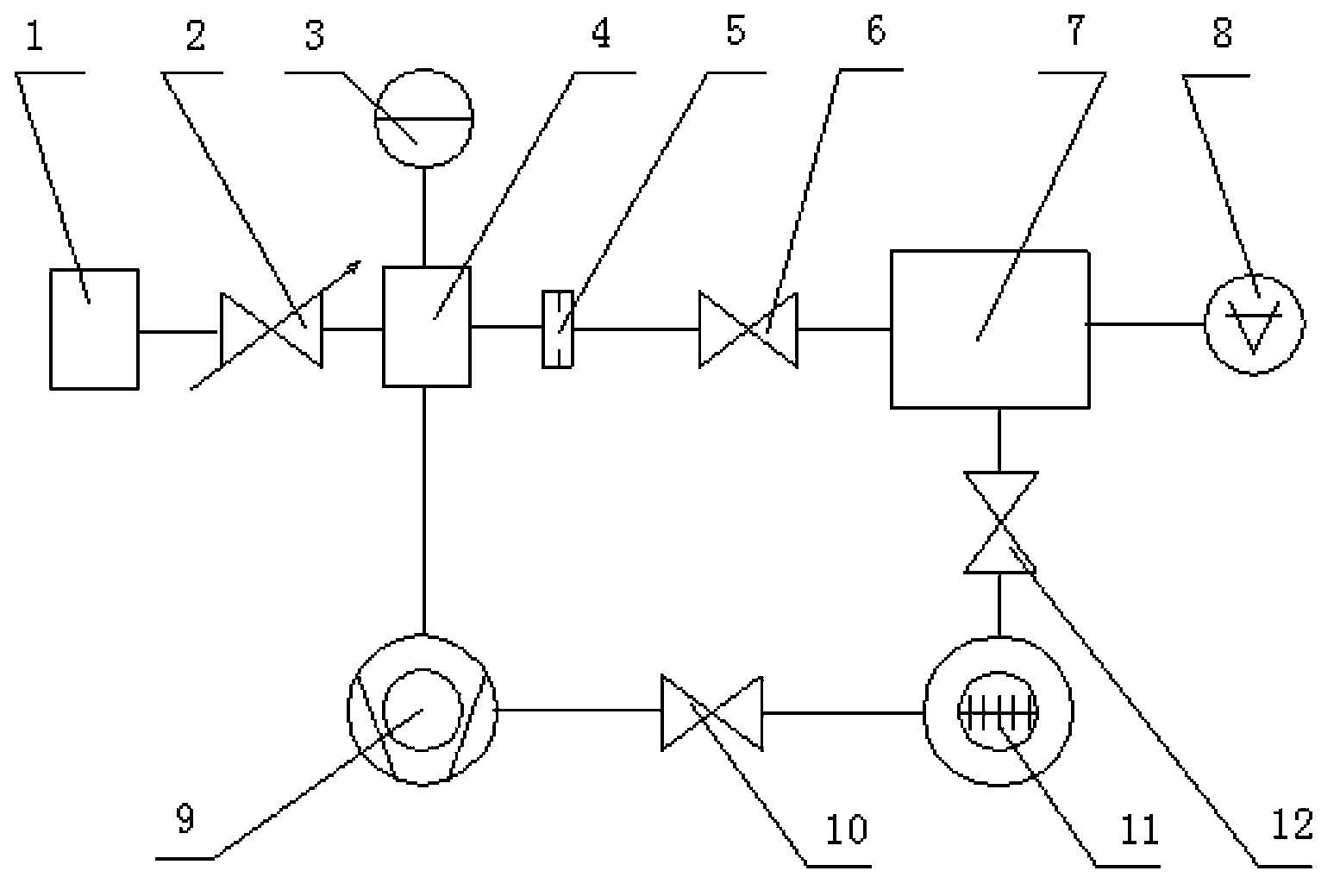 Device and method for calibrating vacuum gauge for work