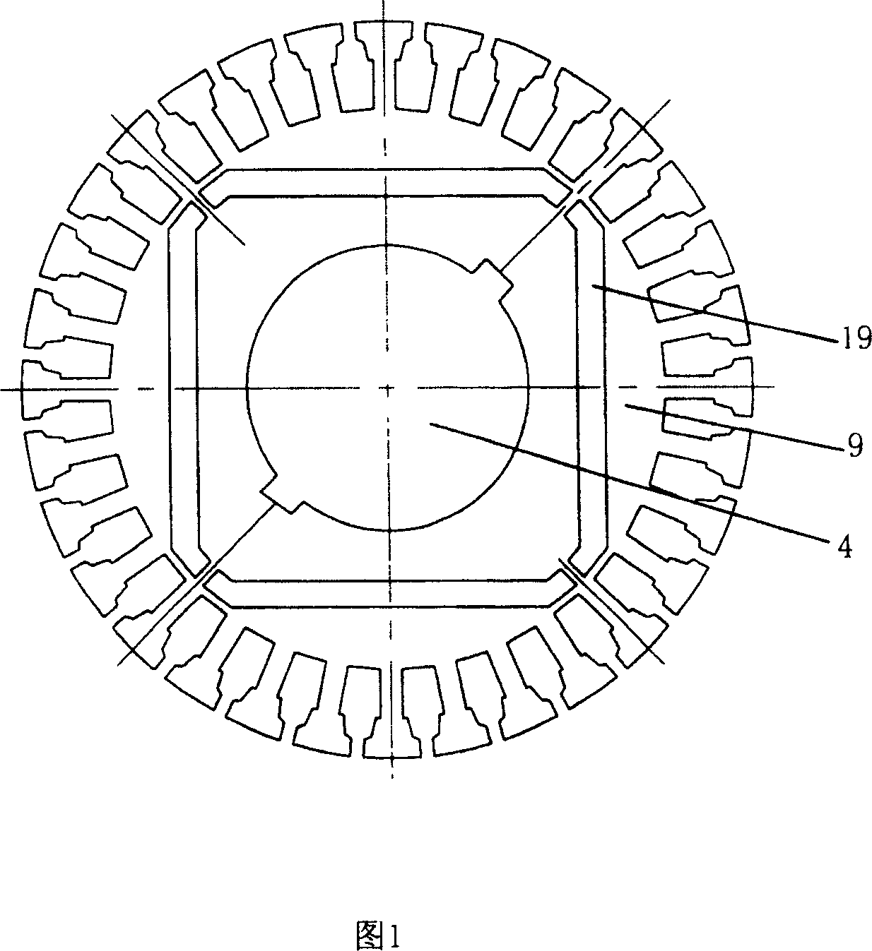 Permanent magnet synchronous motor for shielded pump