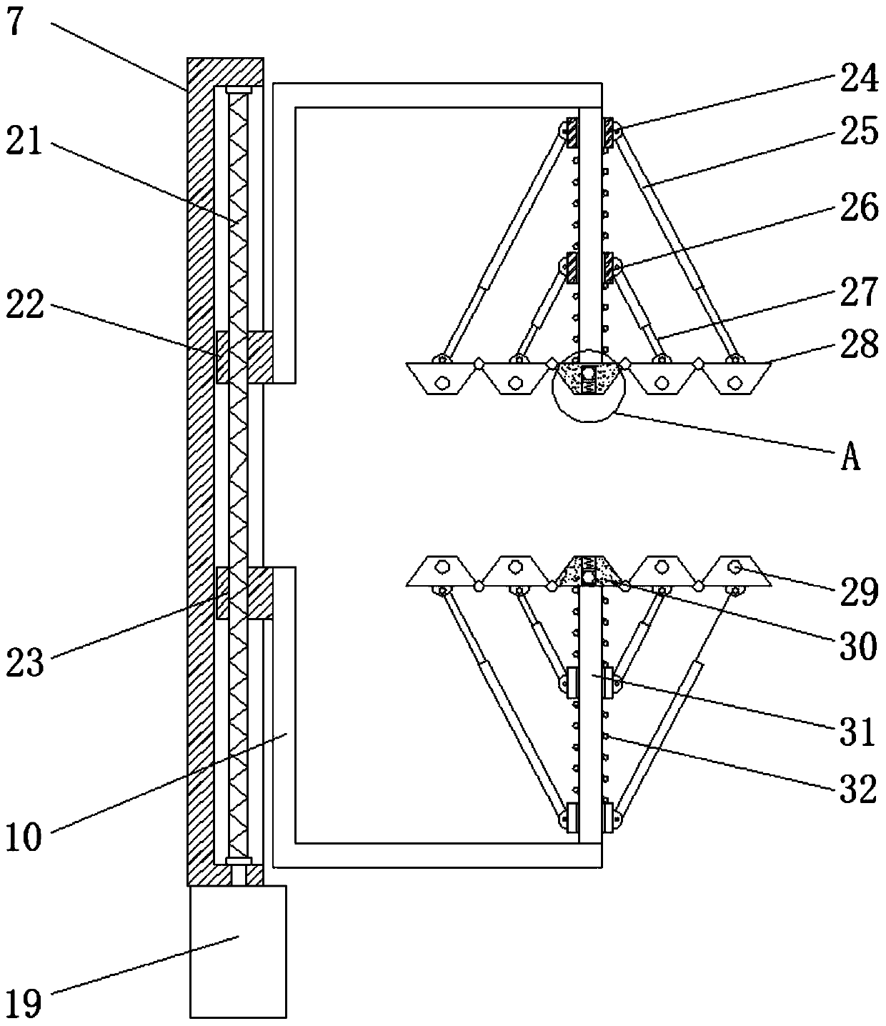 Neurosurgical posterior cranial distraction drainage device