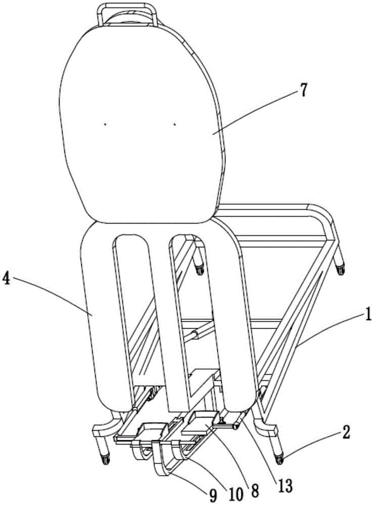 Lower limb movement type balanced standing bed