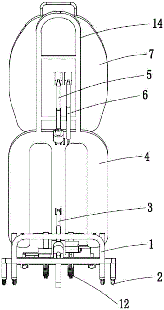 Lower limb movement type balanced standing bed