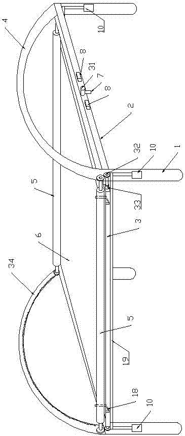 Rehabilitation nursing bed with automatic turning-over, back percussion and pressure sore prevention functions