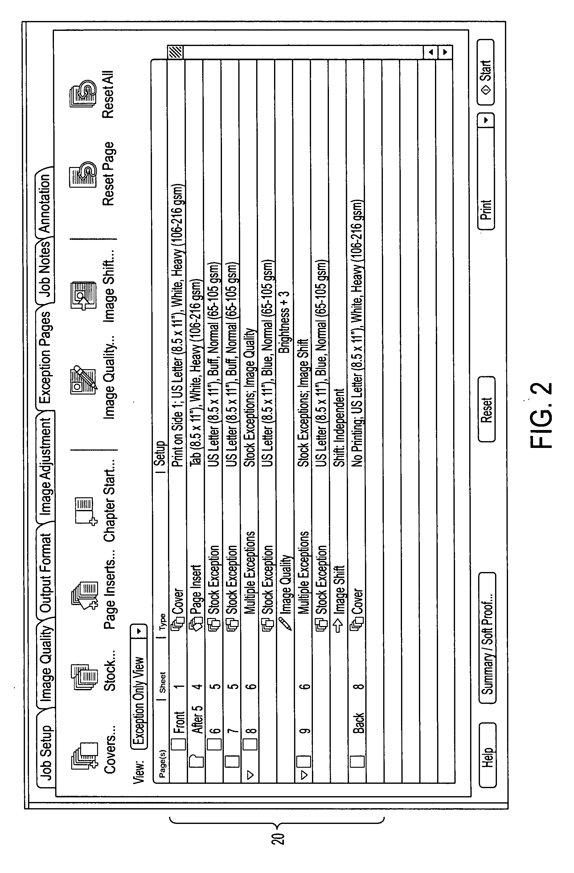 Exception page programming system