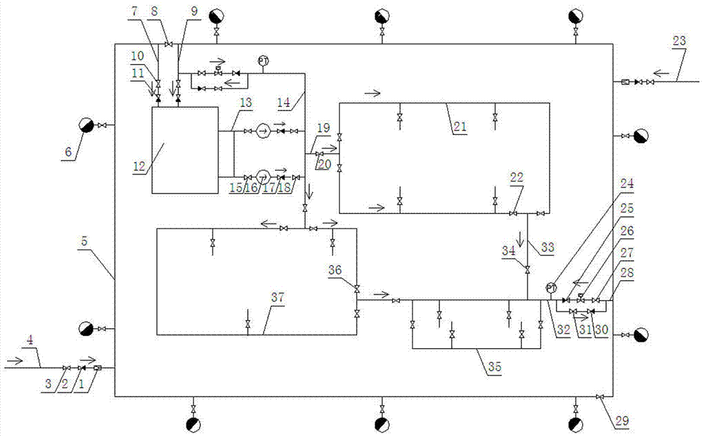 Energy-saving water supply system for office factory building of enterprise