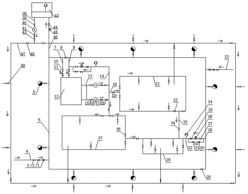 Energy-saving water supply system for office factory building of enterprise