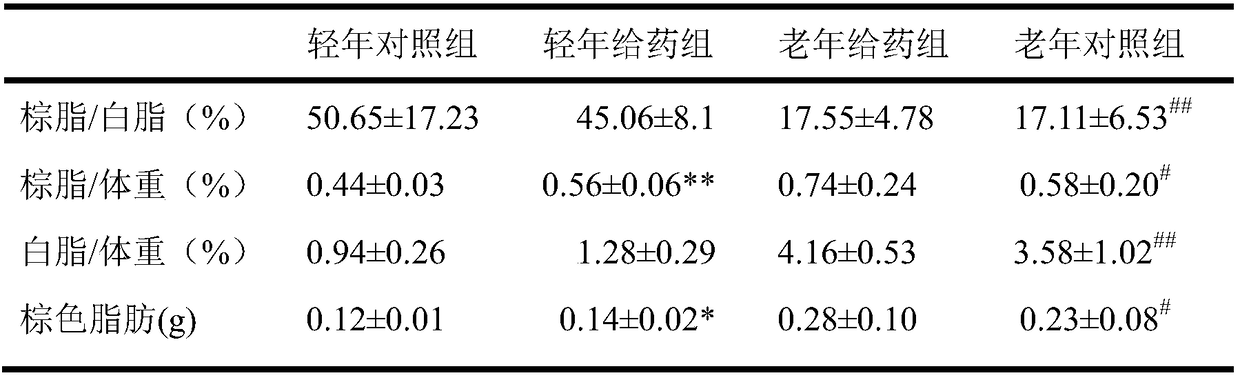 Composition for reducing body fat rate and preparation thereof