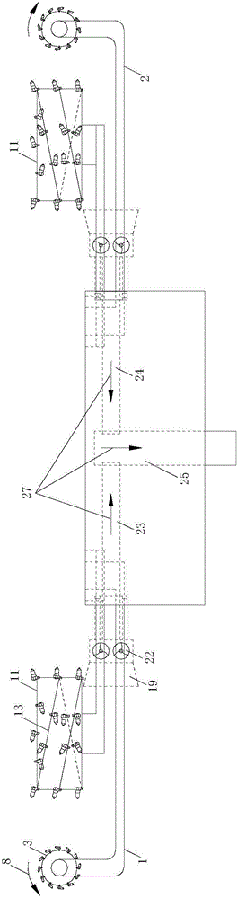 Continuous rotating and vibrating cutting equipment realizing pregrooving and used for hard rock ore body and construction process of equipment