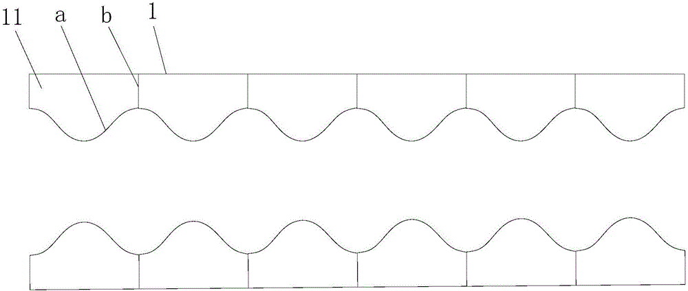 Log wave splicing plate and splicing method