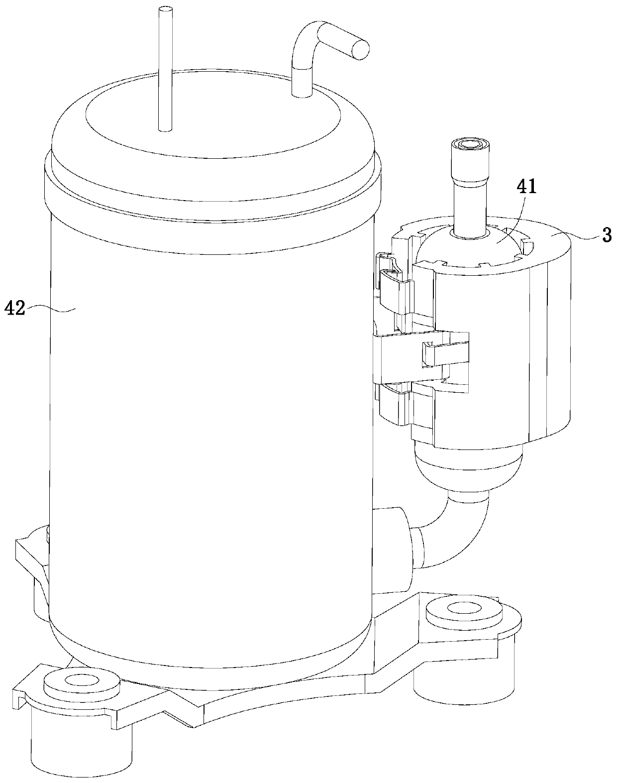 Vibration reduction system and air conditioner