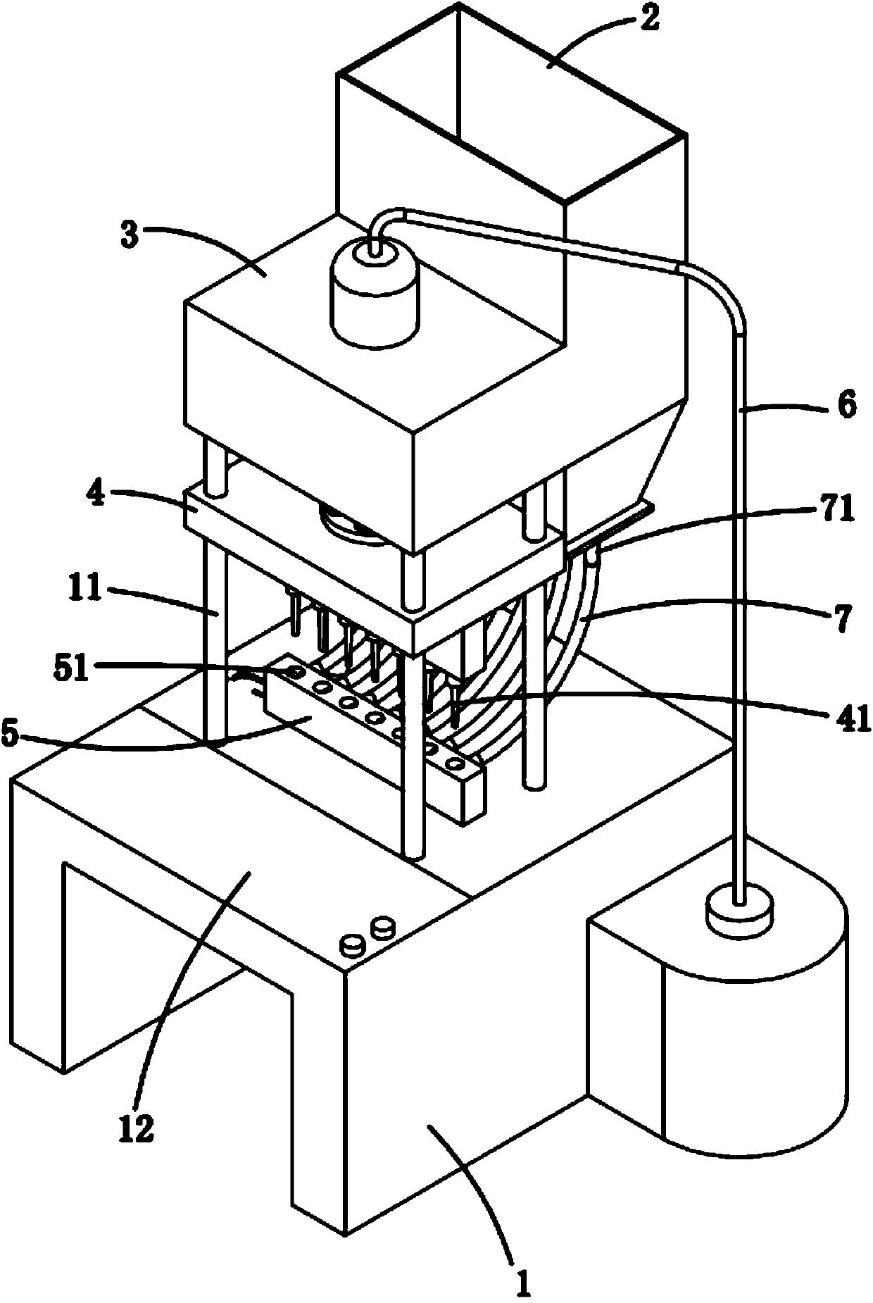 Isostatic-pressing dry-powder molding device