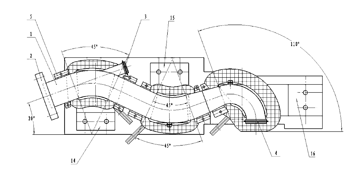 De-dispersion deflection device for high-energy electron beam