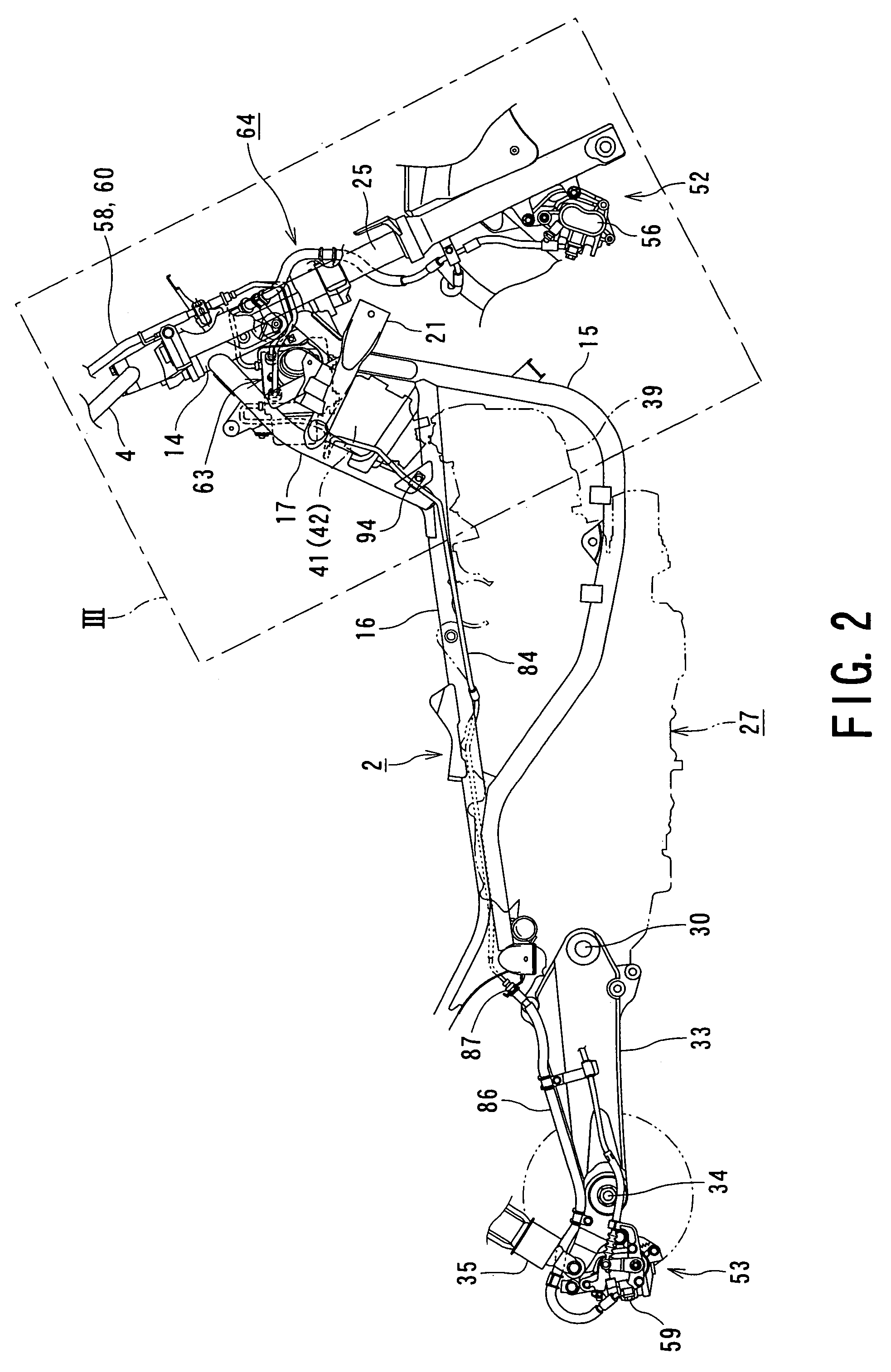 Motorcycle with antilock brake system