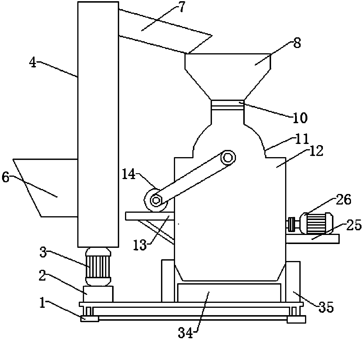 Garbage crushing device for garbage power generation