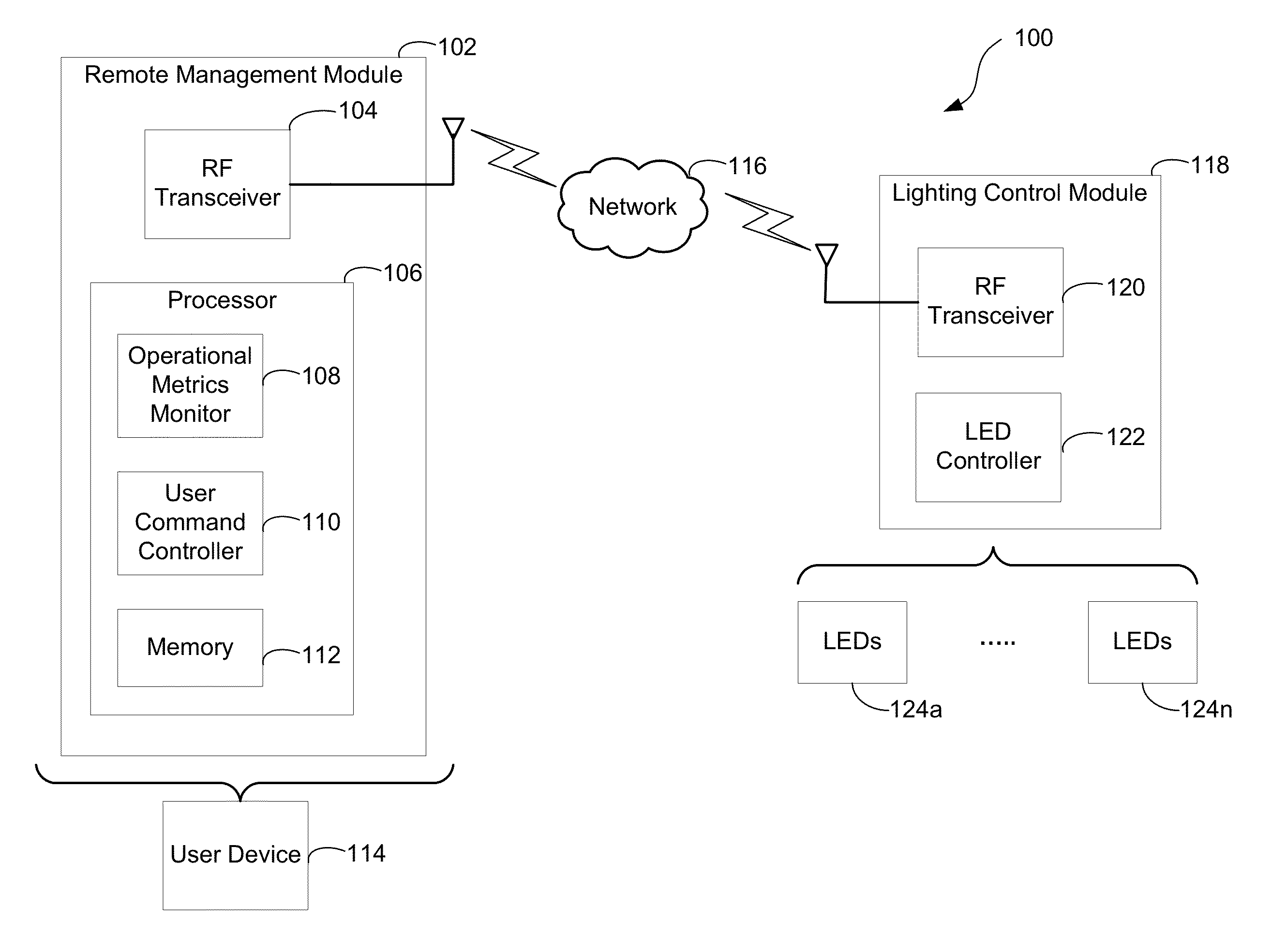 Lighting device monitor and communication apparatus