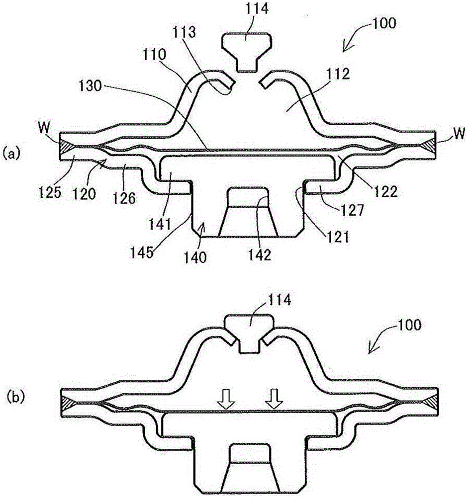 Caulking fixation type power element and expansion valve using the same