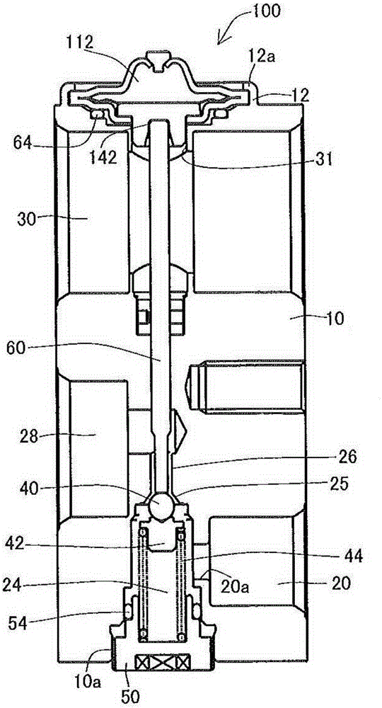 Caulking fixation type power element and expansion valve using the same