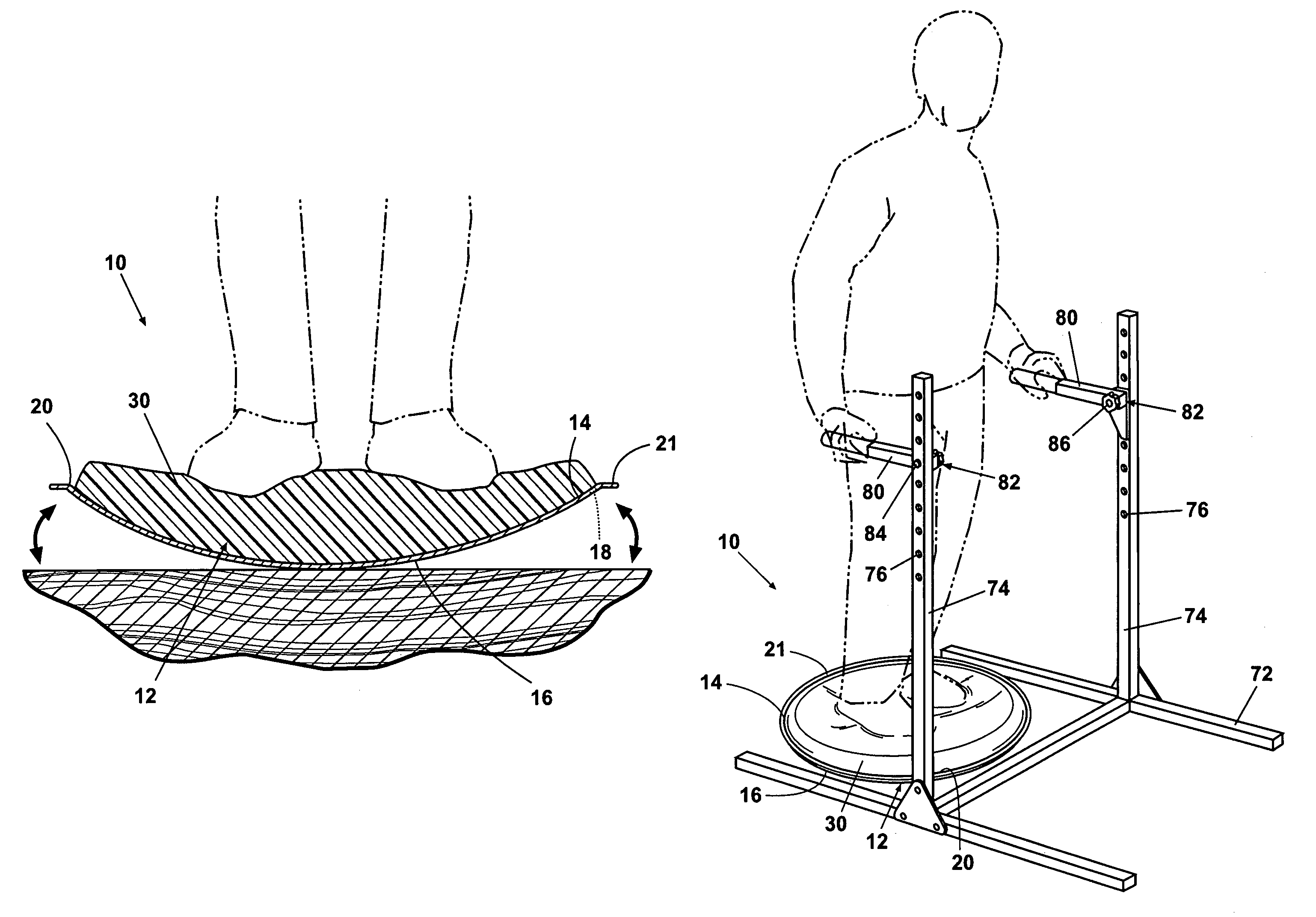 Balance training and exercise device