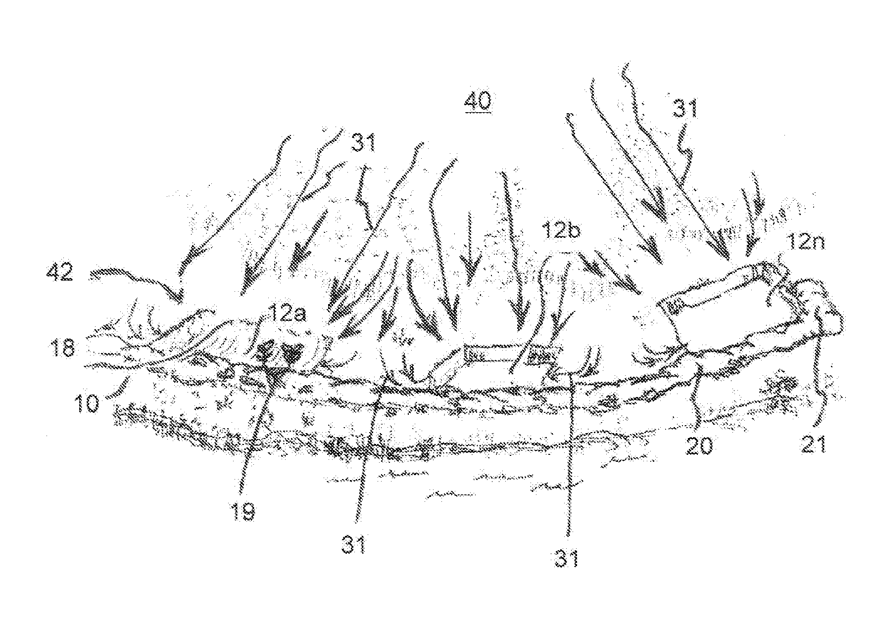 Chain filter system of micro wetland cells and method of forming same