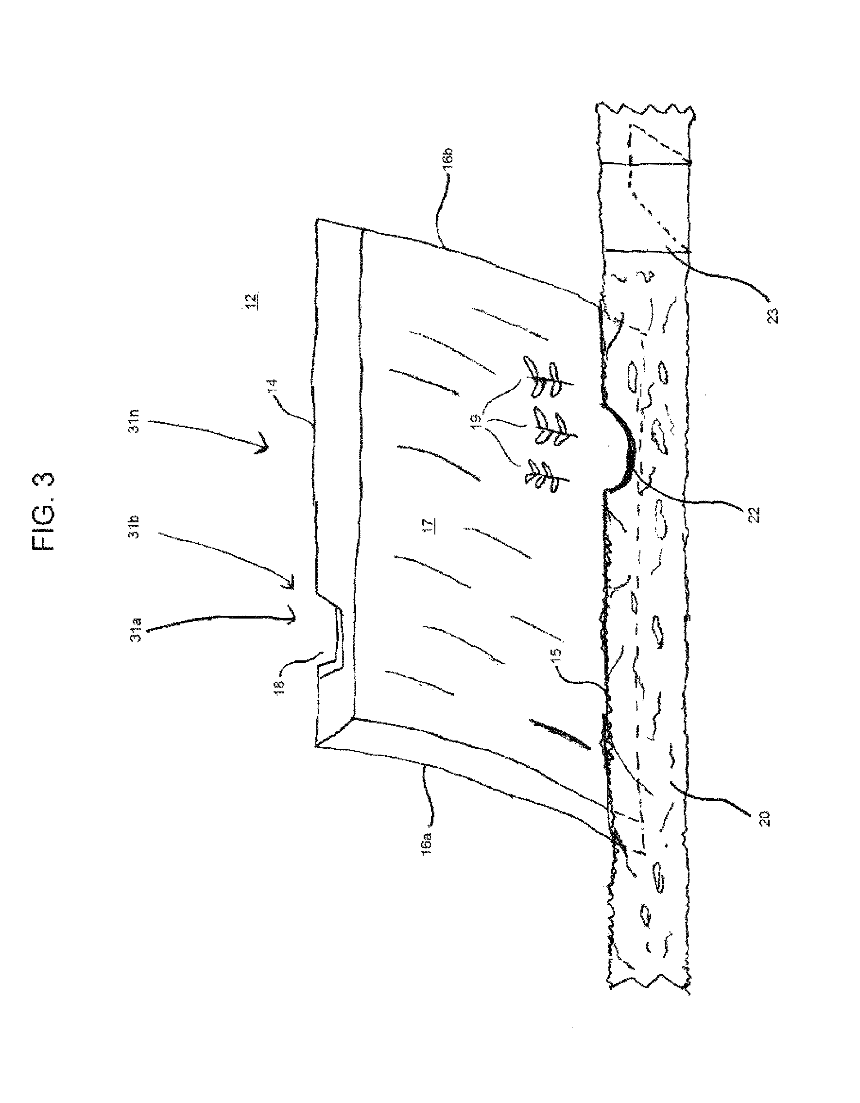 Chain filter system of micro wetland cells and method of forming same