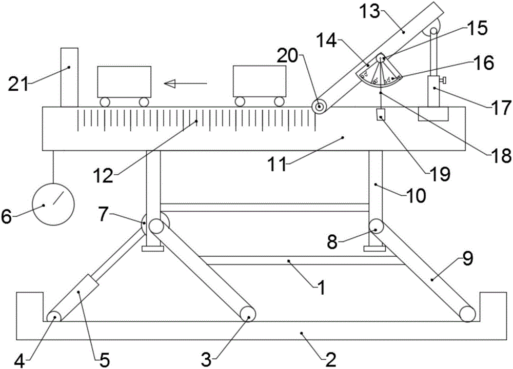 Lifting type acceleration and path relation demonstration apparatus for physics teaching in middle schools