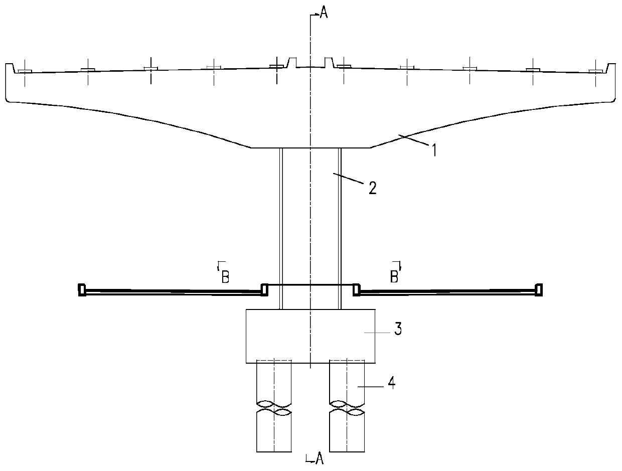 Double-limb pier bent cap