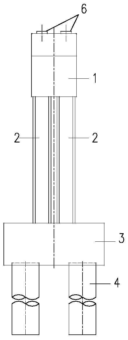 Double-limb pier bent cap