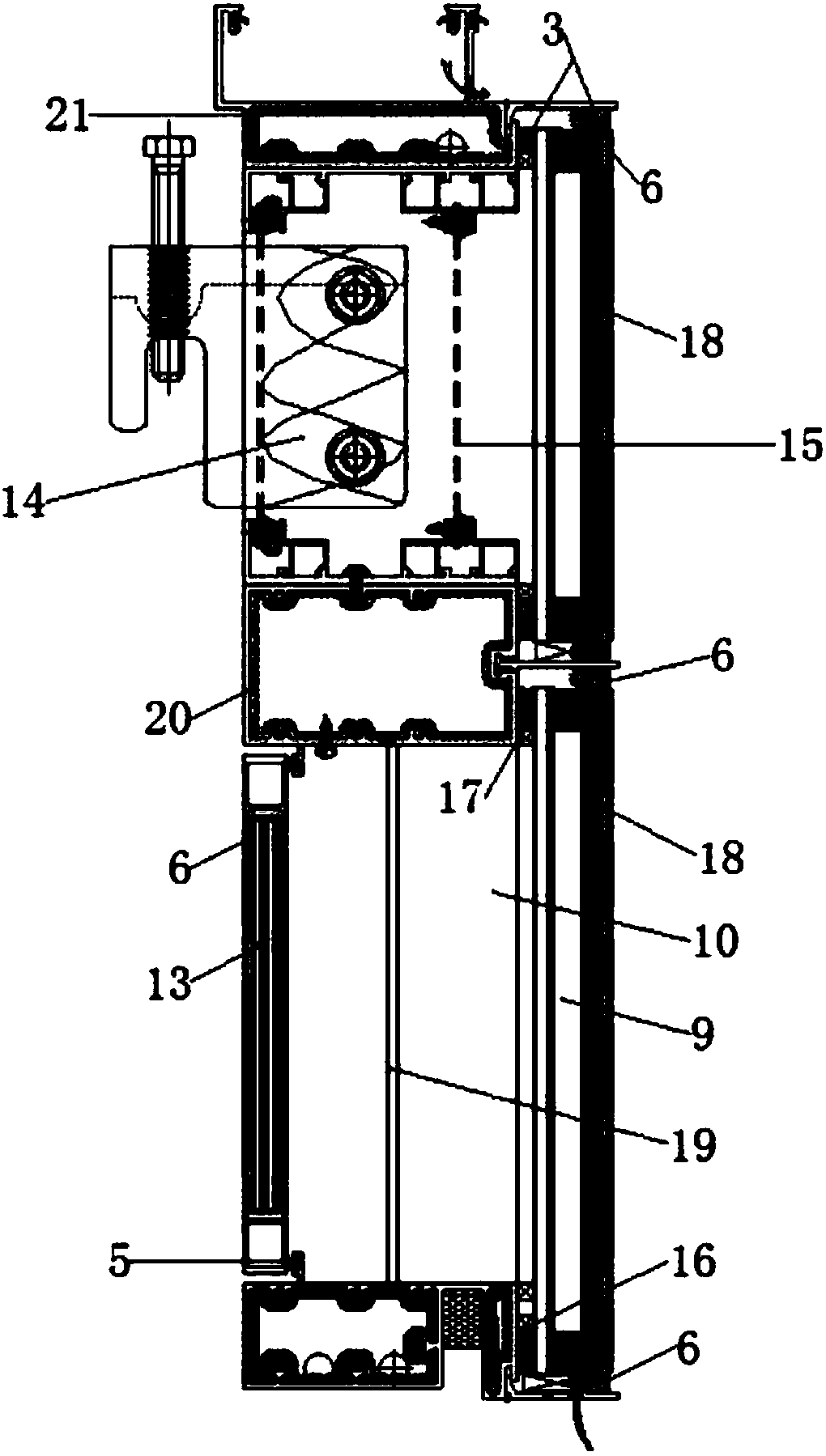 Silent unit curtain wall